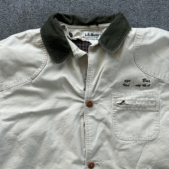 L.L. Bean Other - L.L.Bean Men's XXL Field Coat Barn Jacket Tan Canvas w/ Primaloft Liner USA